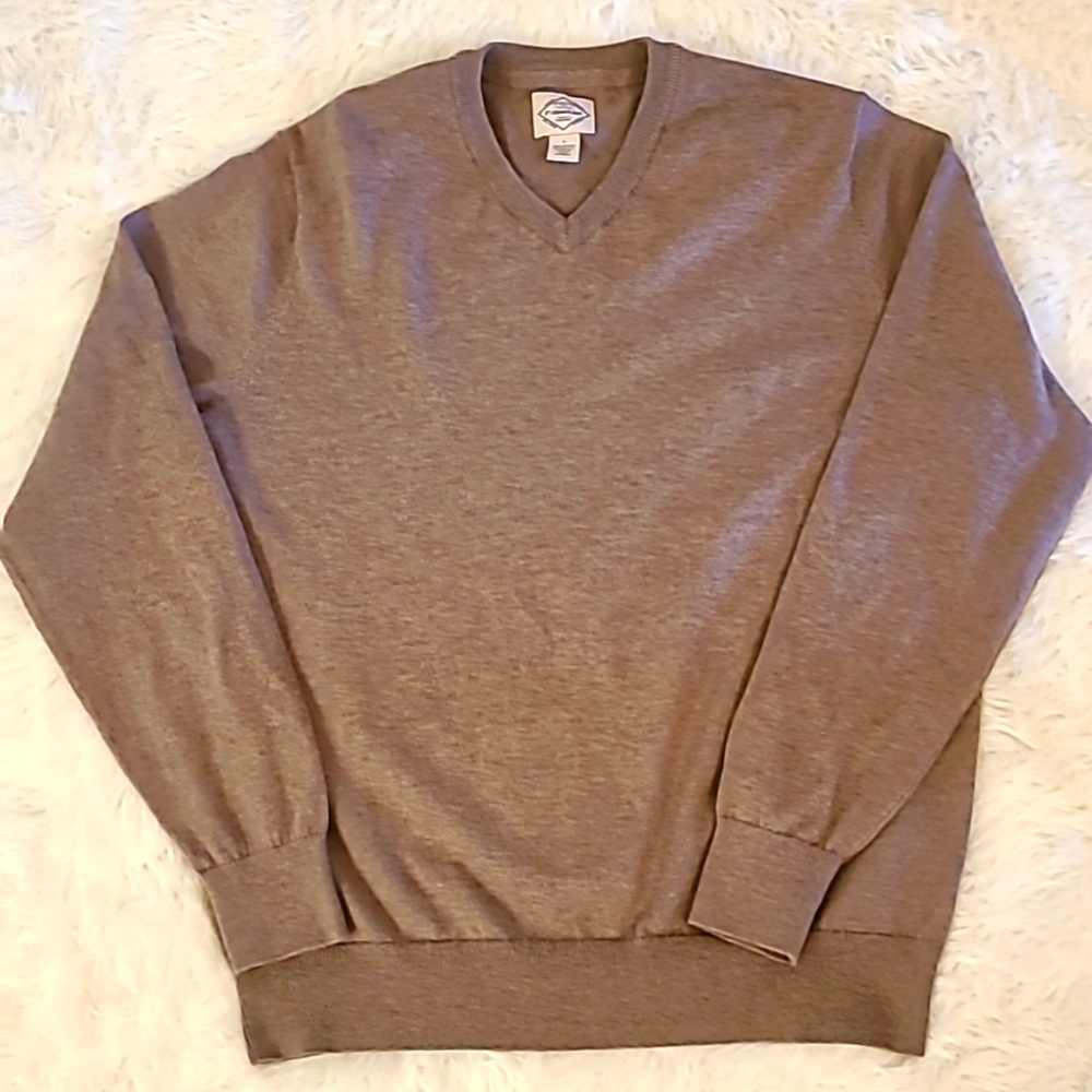 ST JOHN'S BAY Men's‎ Pre-Owned Pullover Tan Sweater - Size Large